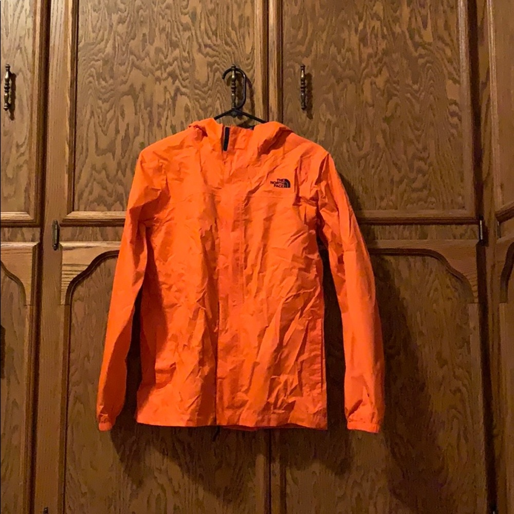 orange rain coat